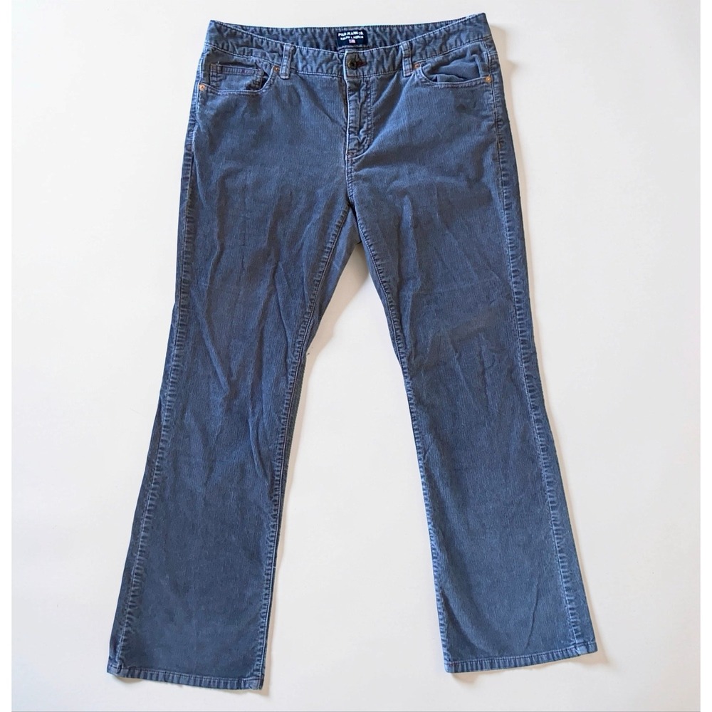 Polo Jeans Co Ralph Lauren Womens 12 Gray Corduroy Pants 34x30 Bootcut
